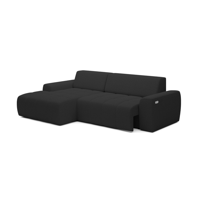 SAVIO Left-Handed Corner Sofa with Electric Adjustment, Free-Standing in KANSAS 17 Anthracite Fabric - VERSAILLES Edition SAVIO Left-Handed Corner Sofa with Electric Adjustment, Free-Standing in KANSAS 17 Anthracite Fabric - VERSAILLES Edition