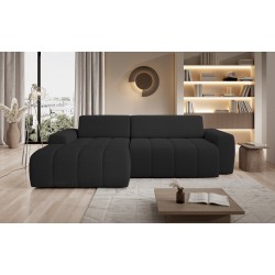 SAVIO Left-Handed Corner Sofa with Electric Adjustment, Free-Standing in KANSAS 17 Anthracite Fabric - VERSAILLES Edition SAVIO Left-Handed Corner Sofa with Electric Adjustment, Free-Standing in KANSAS 17 Anthracite Fabric - VERSAILLES Edition