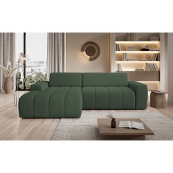 SAVIO Left-Hand Corner Sofa with Electric Adjustment, Freestanding in KANSAS 22 Green Fabric by WERSAL SAVIO Left-Hand Corner Sofa with Electric Adjustment, Freestanding in KANSAS 22 Green Fabric by WERSAL