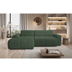SAVIO Left-Hand Corner Sofa with Electric Adjustment, Freestanding in KANSAS 22 Green Fabric by WERSAL SAVIO Left-Hand Corner Sofa with Electric Adjustment, Freestanding in KANSAS 22 Green Fabric by WERSAL