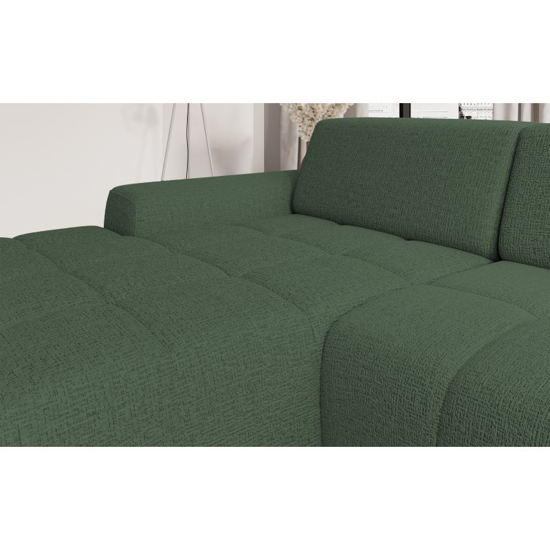 SAVIO Left-Hand Corner Sofa with Electric Adjustment, Freestanding in KANSAS 22 Green Fabric by WERSAL SAVIO Left-Hand Corner Sofa with Electric Adjustment, Freestanding in KANSAS 22 Green Fabric by WERSAL
