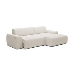 SAVIO Right-Handed Corner Sofa with Electric Adjustment, Free-Standing in KANSAS 02 Light Beige Fabric by WERSAL SAVIO Right-Handed Corner Sofa with Electric Adjustment, Free-Standing in KANSAS 02 Light Beige Fabric by WERSAL