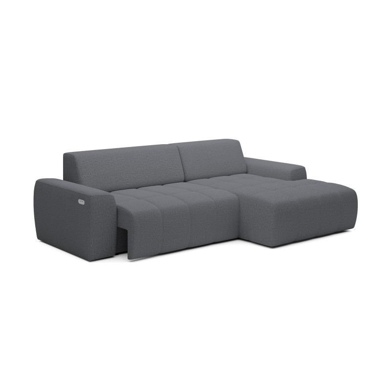 SAVIO Right-Handed Corner Sofa - VERSAILLES Edition in Kansas 15 Gray Fabric SAVIO Right-Handed Corner Sofa - VERSAILLES Edition in Kansas 15 Gray Fabric