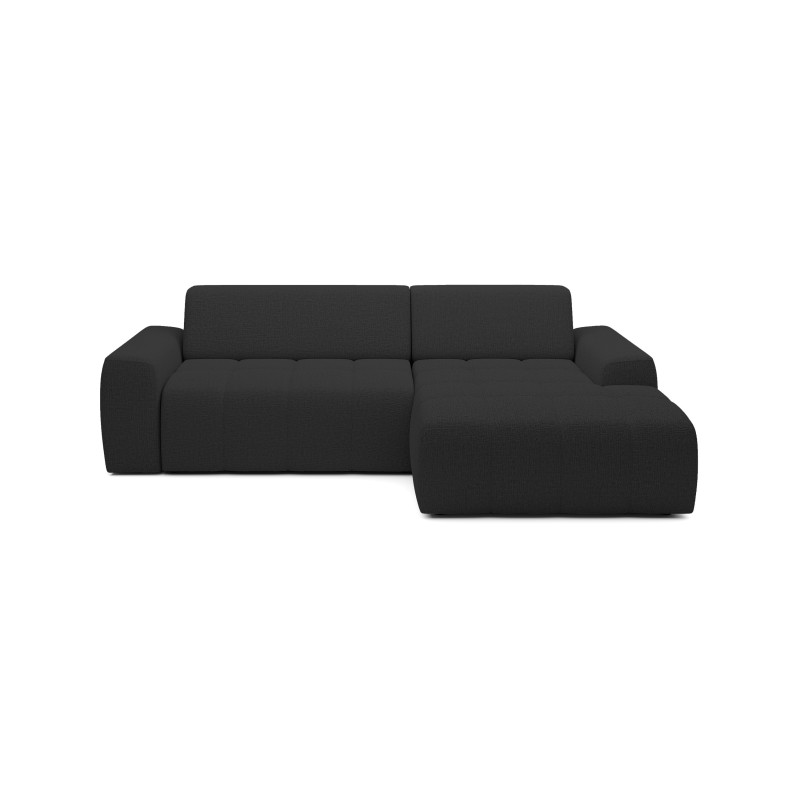 SAVIO Right-Handed Corner Sofa with Electric Adjustment, Free-Standing in Anthracite KANSAS 17 Fabric - VERSAILLES Edition