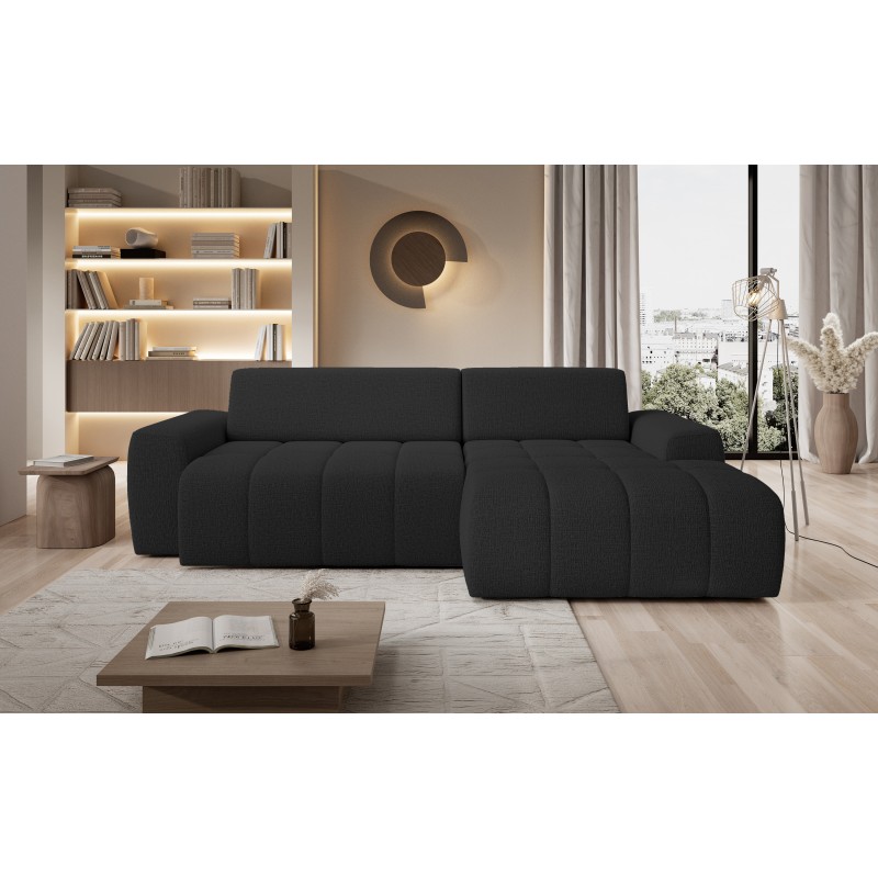 SAVIO Right-Handed Corner Sofa with Electric Adjustment, Free-Standing in Anthracite KANSAS 17 Fabric - VERSAILLES Edition SAVIO Right-Handed Corner Sofa with Electric Adjustment, Free-Standing in Anthracite KANSAS 17 Fabric - VERSAILLES Edition