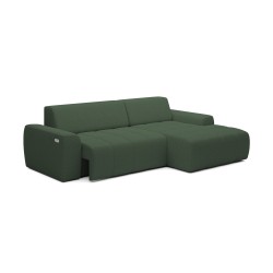 SAVIO Right-Hand Corner with Electric Adjustment, Free-Standing Green KANSAS 22 Fabric, WERSAL Edition SAVIO Right-Hand Corner with Electric Adjustment, Free-Standing Green KANSAS 22 Fabric, WERSAL Edition