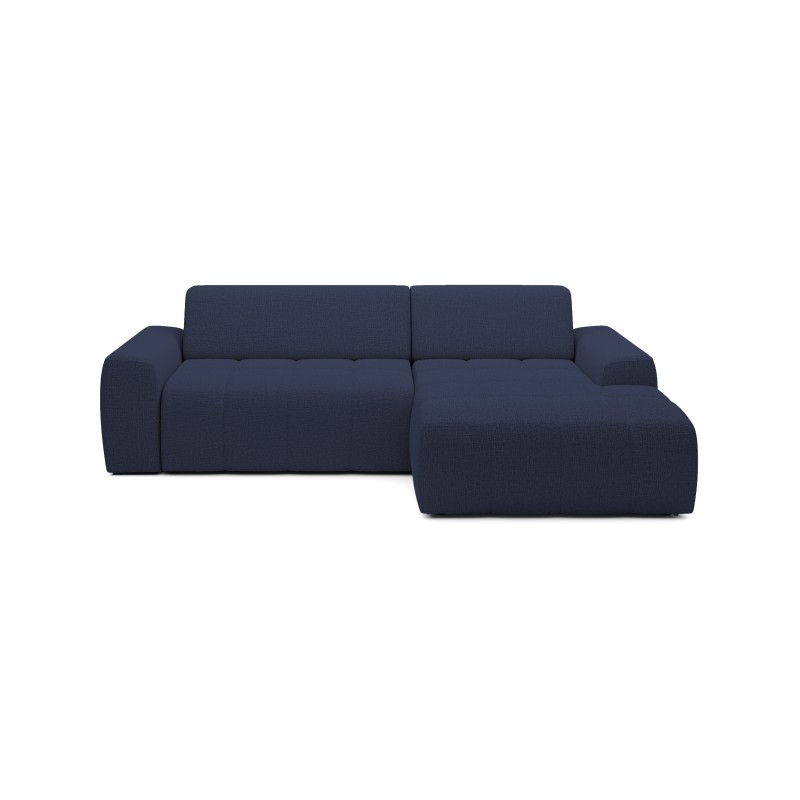 SAVIO Right-Hand Corner Sofa with Electric Adjustment, Free-Standing in KANSAS 23 Blue Fabric from VERSAL