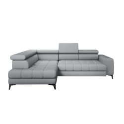 Baggio Left-Hand Corner Sofa with Sleeping Function | Freestanding Letto 80 Light Grey Fabric Version