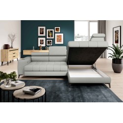 Baggio Right-Hand Corner Sofa with Sleep Function, Ash Grey Baggio Right-Hand Corner Sofa with Sleep Function, Ash Grey