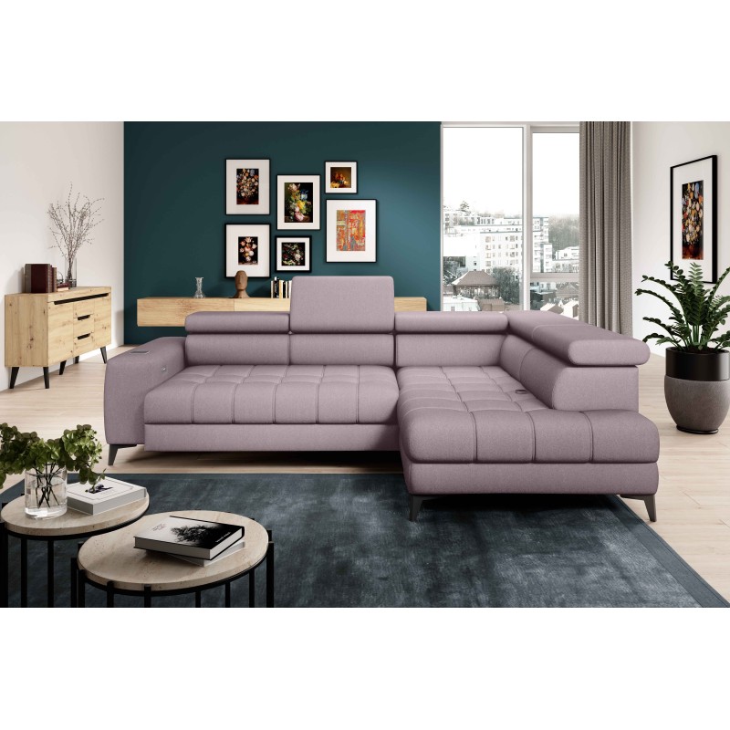 Baggio Right-Hand Corner Sofa - Versailles Edition in Letto 60 Powder Pink Fabric Baggio Right-Hand Corner Sofa - Versailles Edition in Letto 60 Powder Pink Fabric