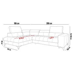 Baggio Right-Hand Corner Sofa - Versailles Edition in Letto 60 Powder Pink Fabric Baggio Right-Hand Corner Sofa - Versailles Edition in Letto 60 Powder Pink Fabric