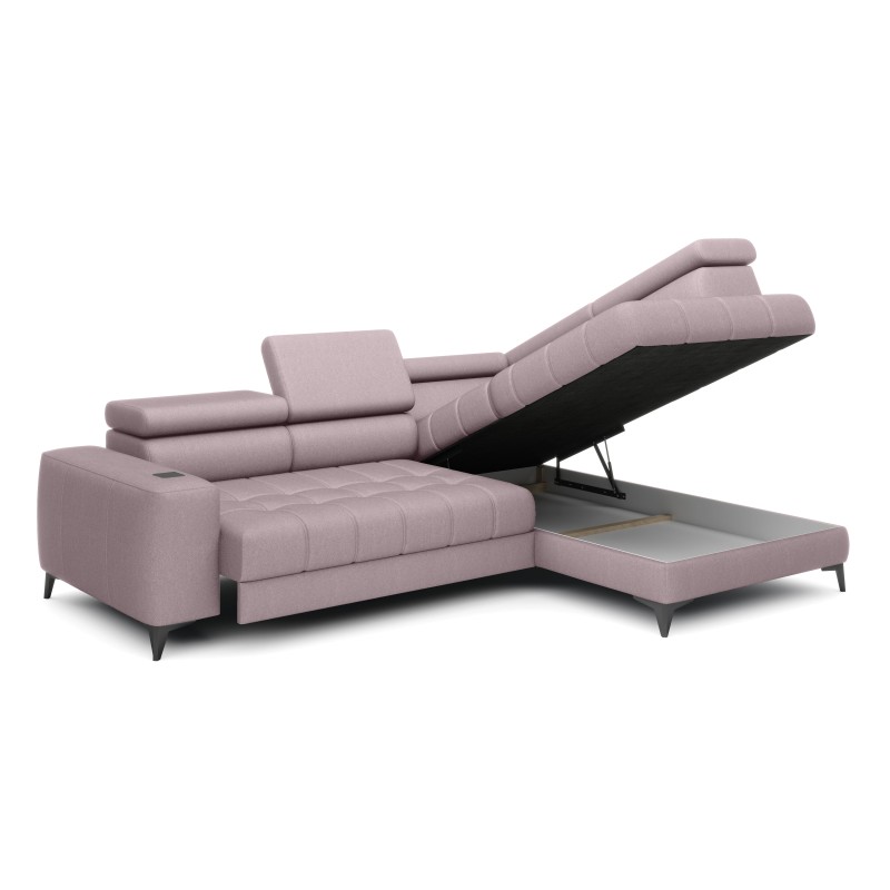 Baggio Right-Hand Corner Sofa - Versailles Edition in Letto 60 Powder Pink Fabric Baggio Right-Hand Corner Sofa - Versailles Edition in Letto 60 Powder Pink Fabric