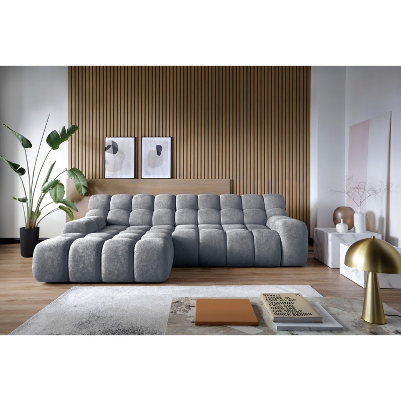CAMPILE L Free-Standing Left-Handed Corner Sofa with Electric Adjustment in Eden 19 Fabric VERSAILLES CAMPILE L Free-Standing Left-Handed Corner Sofa with Electric Adjustment in Eden 19 Fabric VERSAILLES