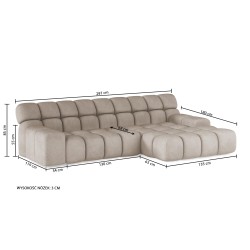 CAMPIL L Free-Standing Left-Sided Corner Sofa with Electric Adjustment in Eden 21 Fabric from WERSAL CAMPIL L Free-Standing Left-Sided Corner Sofa with Electric Adjustment in Eden 21 Fabric from WERSAL