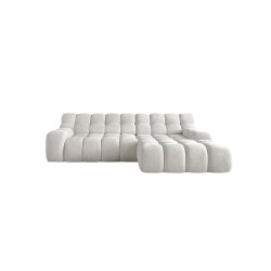 CAMPILE L Free-Standing Right-Hand Corner Sofa with Electric Adjustment in Eden 01 Fabric VERSAILLES