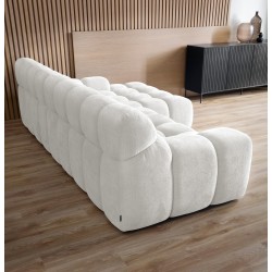 CAMPILE L Free-Standing Right-Hand Corner Sofa with Electric Adjustment in Eden 01 Fabric VERSAILLES CAMPILE L Free-Standing Right-Hand Corner Sofa with Electric Adjustment in Eden 01 Fabric VERSAILLES