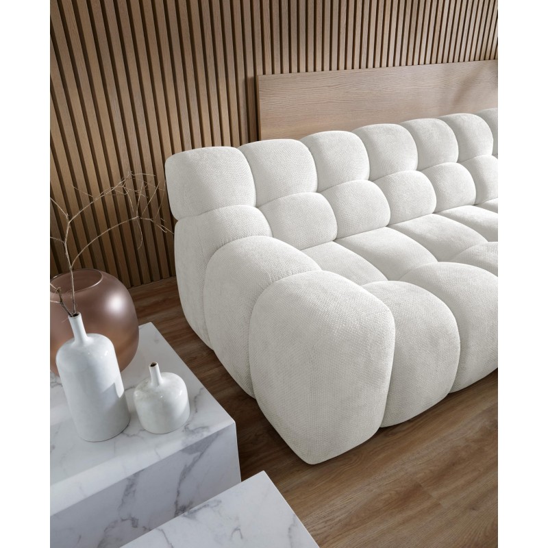 CAMPILE L Free-Standing Right-Hand Corner Sofa with Electric Adjustment in Eden 01 Fabric VERSAILLES CAMPILE L Free-Standing Right-Hand Corner Sofa with Electric Adjustment in Eden 01 Fabric VERSAILLES