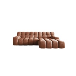 CAMPIL L Free-standing Right-hand Corner Sofa with Electric Adjustment in Eden 10 Fabric - VERSAILLES Edition
