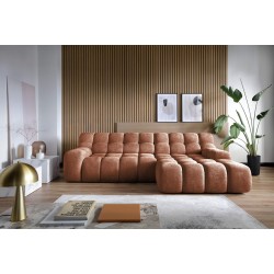 CAMPIL L Free-standing Right-hand Corner Sofa with Electric Adjustment in Eden 10 Fabric - VERSAILLES Edition CAMPIL L Free-standing Right-hand Corner Sofa with Electric Adjustment in Eden 10 Fabric - VERSAILLES Edition