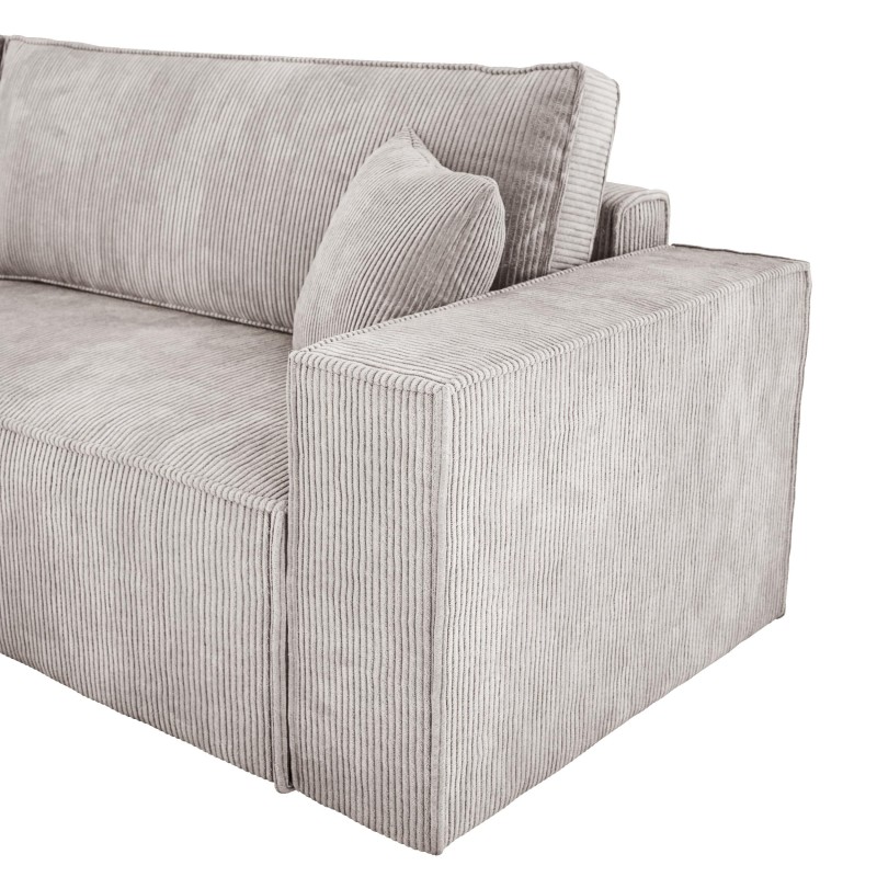 POSO XL Right-Hand Corner Set with Free-Standing Cushions in POSO 100 Versailles Fabric POSO XL Right-Hand Corner Set with Free-Standing Cushions in POSO 100 Versailles Fabric
