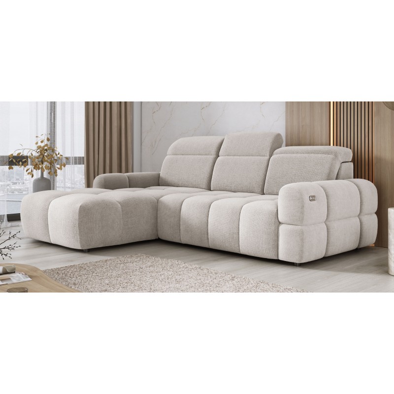 MATEO L Free-Standing Left-Hand Corner Sofa in Memphis 01 Beige Fabric by WERSAL MATEO L Free-Standing Left-Hand Corner Sofa in Memphis 01 Beige Fabric by WERSAL