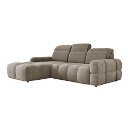 MATEO L Free-Standing Left-Hand Corner Sofa in Camel Memphis 05 Fabric by WERSAL
