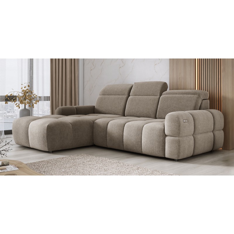 MATEO L Free-Standing Left-Hand Corner Sofa in Camel Memphis 05 Fabric by WERSAL MATEO L Free-Standing Left-Hand Corner Sofa in Camel Memphis 05 Fabric by WERSAL