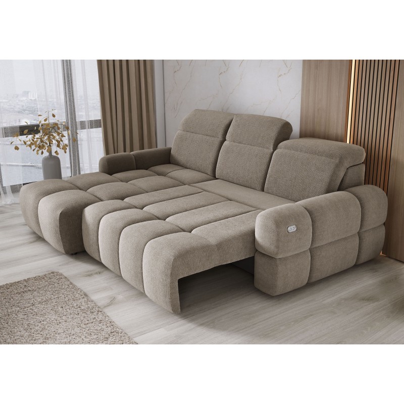 MATEO L Free-Standing Left-Hand Corner Sofa in Camel Memphis 05 Fabric by WERSAL MATEO L Free-Standing Left-Hand Corner Sofa in Camel Memphis 05 Fabric by WERSAL