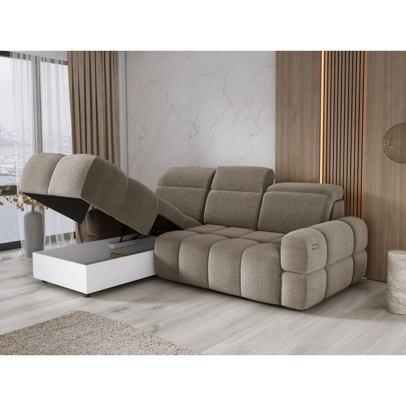 MATEO L Free-Standing Left-Hand Corner Sofa in Camel Memphis 05 Fabric by WERSAL MATEO L Free-Standing Left-Hand Corner Sofa in Camel Memphis 05 Fabric by WERSAL
