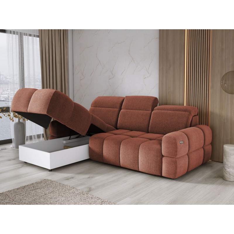 MATEO L Free-Standing Left-Handed Corner Sofa in Copper Memphis 09 Fabric - VERSAILLES Edition MATEO L Free-Standing Left-Handed Corner Sofa in Copper Memphis 09 Fabric - VERSAILLES Edition