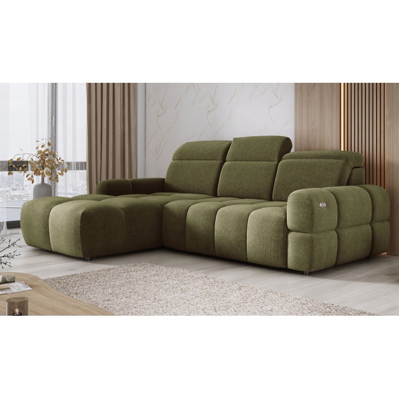 MATEO L Free-Standing Left-Handed Corner Sofa in Olive Green Memphis 11 Fabric - VERSAILLES Edition MATEO L Free-Standing Left-Handed Corner Sofa in Olive Green Memphis 11 Fabric - VERSAILLES Edition