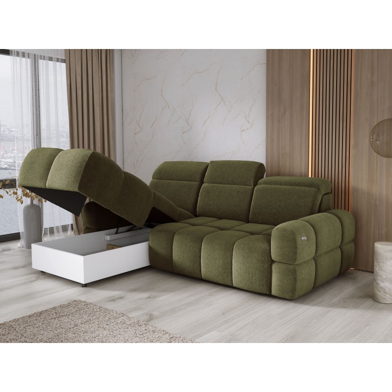 MATEO L Free-Standing Left-Handed Corner Sofa in Olive Green Memphis 11 Fabric - VERSAILLES Edition MATEO L Free-Standing Left-Handed Corner Sofa in Olive Green Memphis 11 Fabric - VERSAILLES Edition