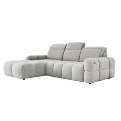 MATEO L Free-Standing Left-Hand Corner Sofa in Memphis 16 Colour Fabric - Broken White WERSAL Edition