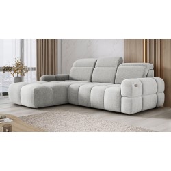 MATEO L Free-Standing Left-Hand Corner Sofa in Memphis 16 Colour Fabric - Broken White WERSAL Edition MATEO L Free-Standing Left-Hand Corner Sofa in Memphis 16 Colour Fabric - Broken White WERSAL Edition
