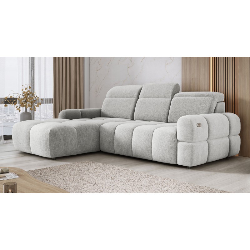 MATEO L Free-Standing Left-Hand Corner Sofa in Memphis 16 Colour Fabric - Broken White WERSAL Edition MATEO L Free-Standing Left-Hand Corner Sofa in Memphis 16 Colour Fabric - Broken White WERSAL Edition