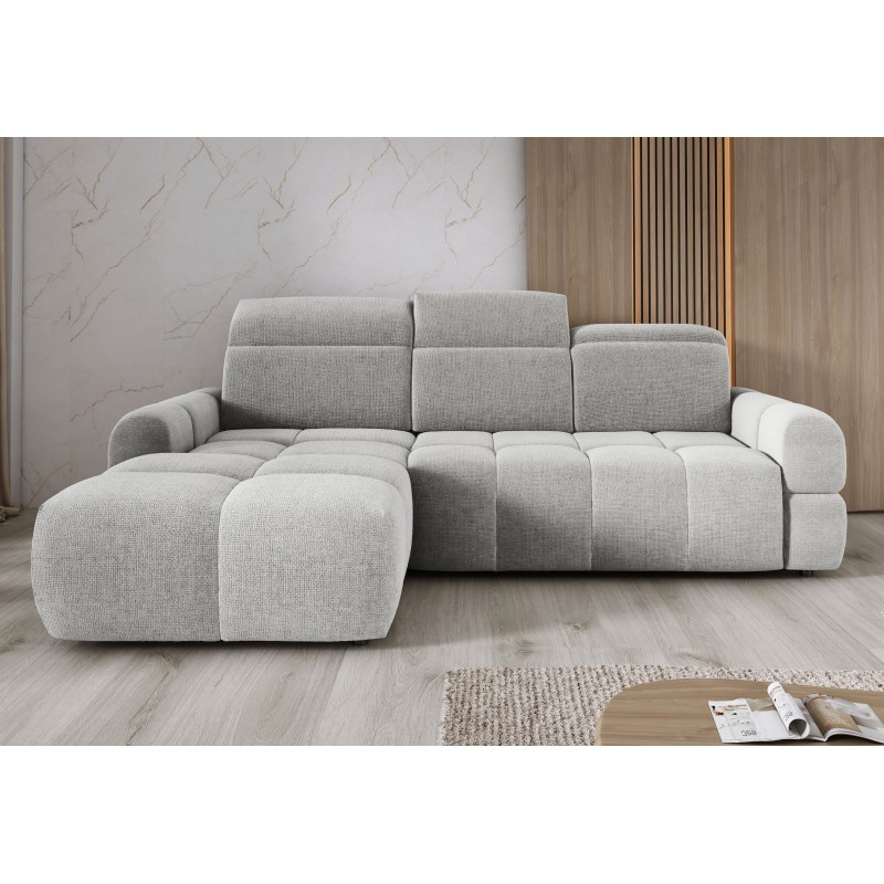 MATEO L Free-Standing Left-Hand Corner Sofa in Memphis 16 Colour Fabric - Broken White WERSAL Edition MATEO L Free-Standing Left-Hand Corner Sofa in Memphis 16 Colour Fabric - Broken White WERSAL Edition