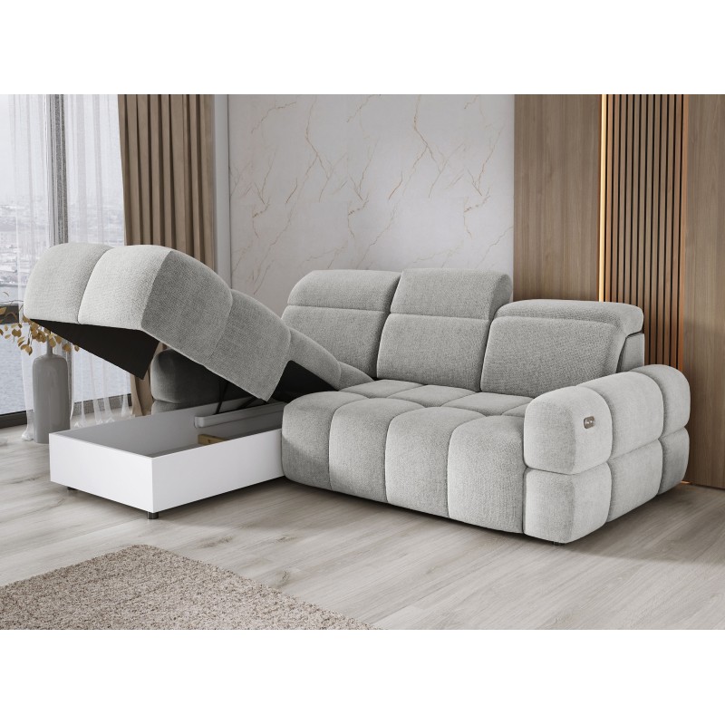 MATEO L Free-Standing Left-Hand Corner Sofa in Memphis 16 Colour Fabric - Broken White WERSAL Edition MATEO L Free-Standing Left-Hand Corner Sofa in Memphis 16 Colour Fabric - Broken White WERSAL Edition