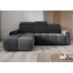 MATEO L Free-standing Left-hand Fabric Corner Sofa in Memphis 19 Gray Color by WERSAL MATEO L Free-standing Left-hand Fabric Corner Sofa in Memphis 19 Gray Color by WERSAL