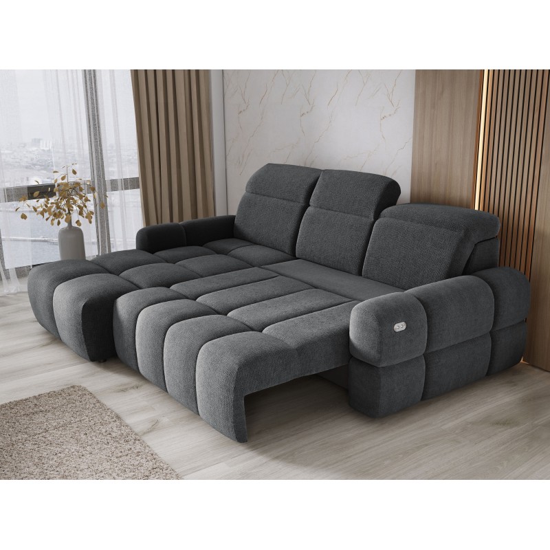 MATEO L Free-standing Left-hand Fabric Corner Sofa in Memphis 19 Gray Color by WERSAL MATEO L Free-standing Left-hand Fabric Corner Sofa in Memphis 19 Gray Color by WERSAL
