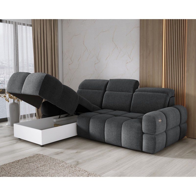 MATEO L Free-standing Left-hand Fabric Corner Sofa in Memphis 19 Gray Color by WERSAL MATEO L Free-standing Left-hand Fabric Corner Sofa in Memphis 19 Gray Color by WERSAL