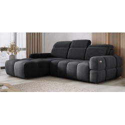 MATEO L Free-Standing Left-Hand Corner Fabric Sofa in Anthracite Memphis 20 Color - WERSAL Edition MATEO L Free-Standing Left-Hand Corner Fabric Sofa in Anthracite Memphis 20 Color - WERSAL Edition