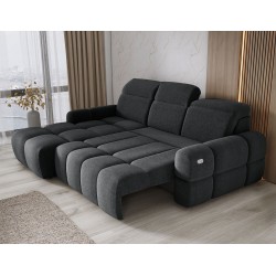 MATEO L Free-Standing Left-Hand Corner Fabric Sofa in Anthracite Memphis 20 Color - WERSAL Edition MATEO L Free-Standing Left-Hand Corner Fabric Sofa in Anthracite Memphis 20 Color - WERSAL Edition