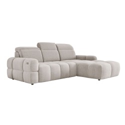 MATEO L Free-Standing Right-Handed Corner Sofa in Memphis 01 Beige Fabric - VERSAILLES Edition
