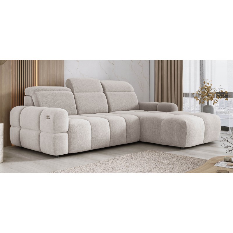 MATEO L Free-Standing Right-Handed Corner Sofa in Memphis 01 Beige Fabric - VERSAILLES Edition MATEO L Free-Standing Right-Handed Corner Sofa in Memphis 01 Beige Fabric - VERSAILLES Edition