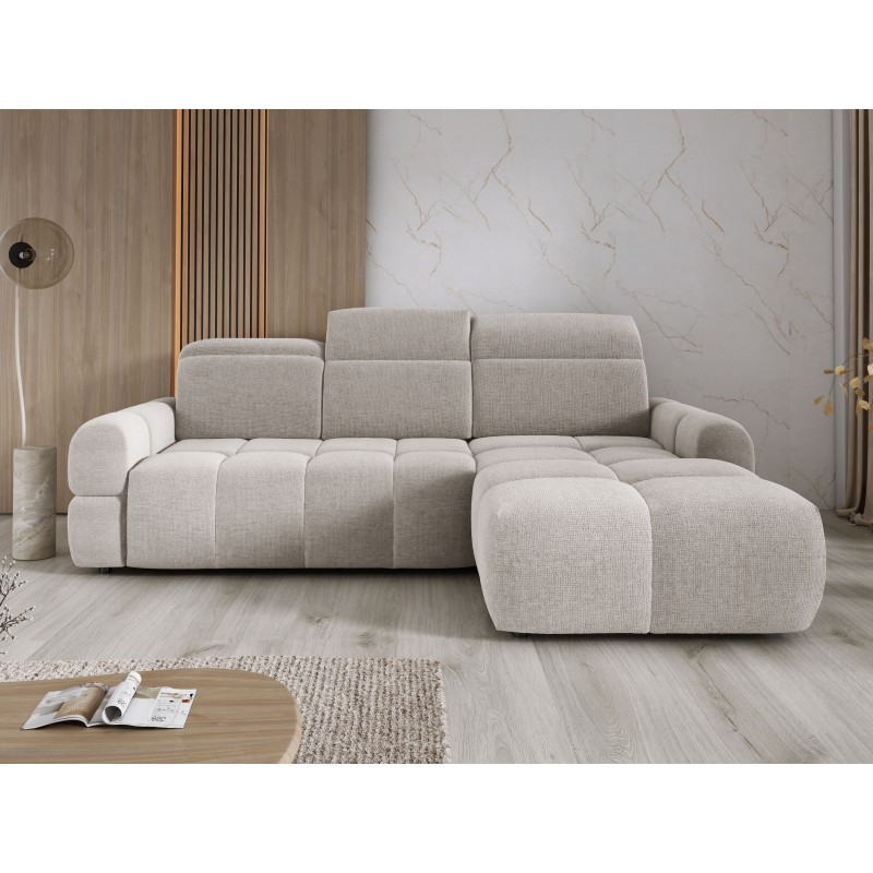 MATEO L Free-Standing Right-Handed Corner Sofa in Memphis 01 Beige Fabric - VERSAILLES Edition MATEO L Free-Standing Right-Handed Corner Sofa in Memphis 01 Beige Fabric - VERSAILLES Edition