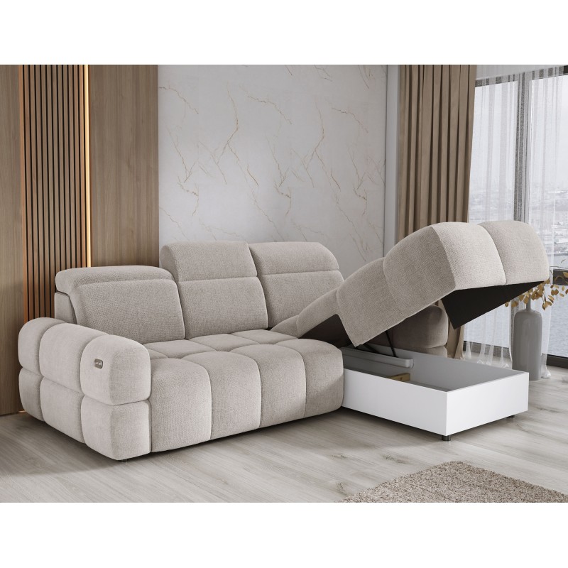 MATEO L Free-Standing Right-Handed Corner Sofa in Memphis 01 Beige Fabric - VERSAILLES Edition MATEO L Free-Standing Right-Handed Corner Sofa in Memphis 01 Beige Fabric - VERSAILLES Edition