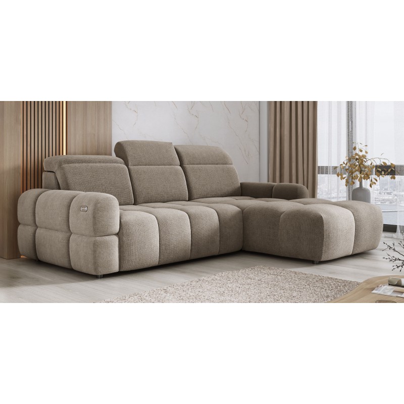 MATEO L Free-Standing Right-Hand Corner Sofa in Camel Memphis 05 Fabric - VERSAILLES Edition MATEO L Free-Standing Right-Hand Corner Sofa in Camel Memphis 05 Fabric - VERSAILLES Edition