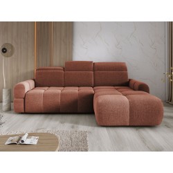 MATEO L Free-Standing Right-Hand Corner Sofa in Copper Memphis 09 Fabric by WERSAL MATEO L Free-Standing Right-Hand Corner Sofa in Copper Memphis 09 Fabric by WERSAL