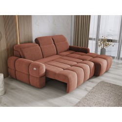 MATEO L Free-Standing Right-Hand Corner Sofa in Copper Memphis 09 Fabric by WERSAL MATEO L Free-Standing Right-Hand Corner Sofa in Copper Memphis 09 Fabric by WERSAL