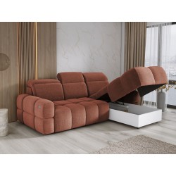 MATEO L Free-Standing Right-Hand Corner Sofa in Copper Memphis 09 Fabric by WERSAL MATEO L Free-Standing Right-Hand Corner Sofa in Copper Memphis 09 Fabric by WERSAL